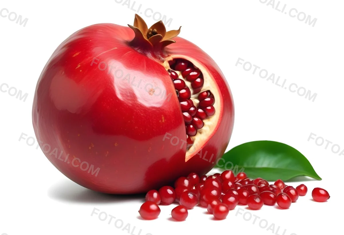 35mm Film Photography A Red Pomegranate Fruit With 16 0f66