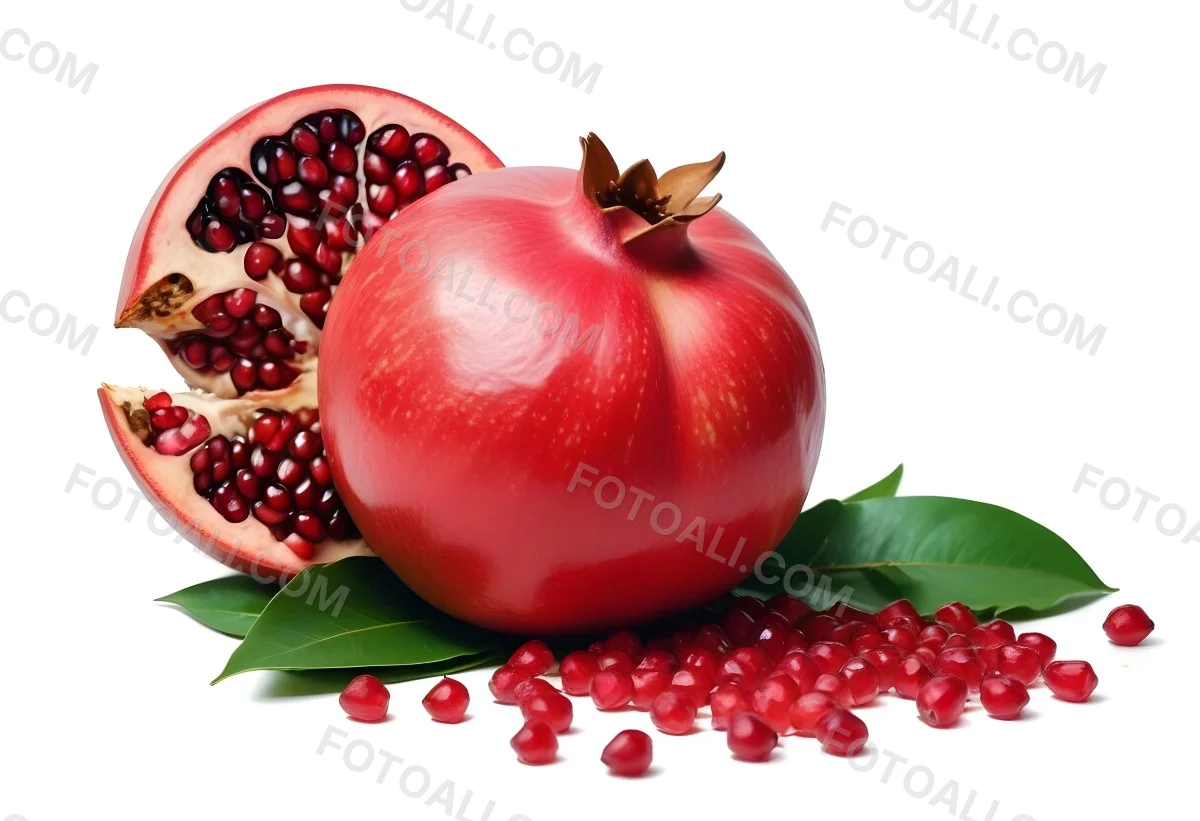 35mm Film Photography A Red Pomegranate Fruit With 5 F33e