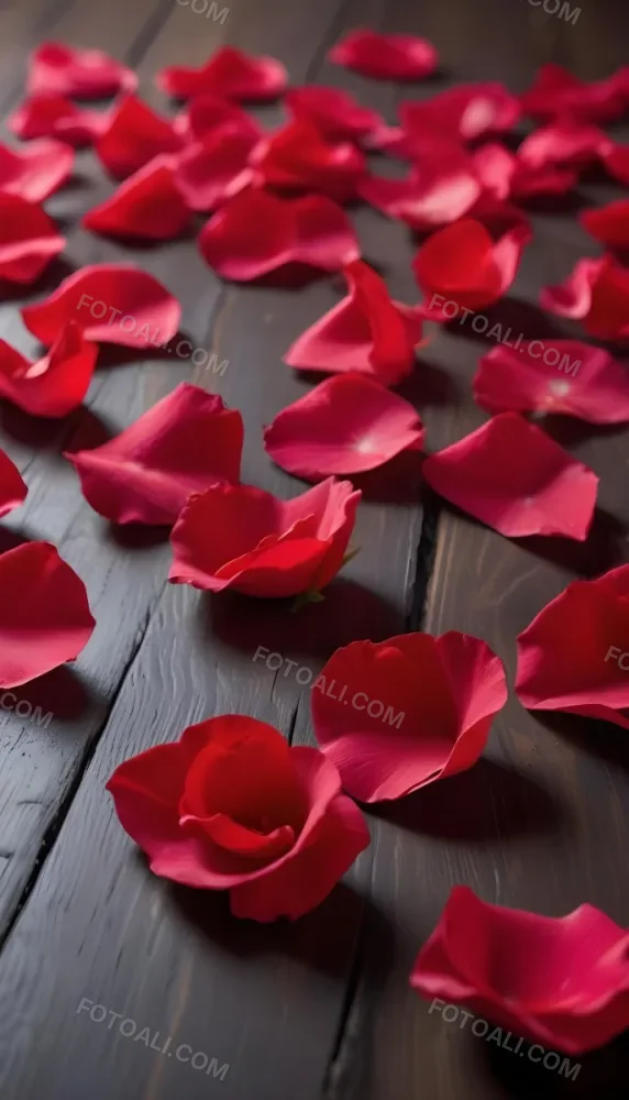 35mm Film Photography Red Rose Petals Scattered On A Wooden Surface The Petals Vary In Orientation And Overlap Slightly Creating A Vibrant Contrast Against The Dark Wood White Rose Petals Scattered On A Metal Surface 24 0141