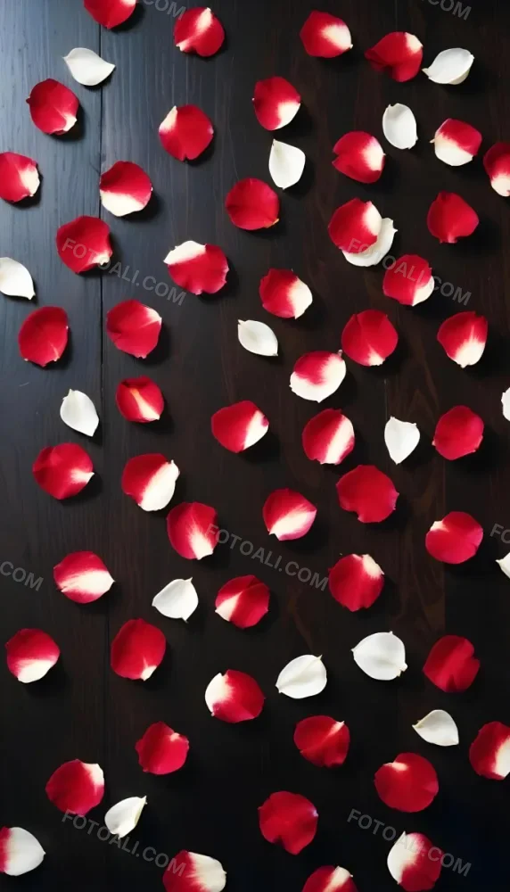 35mm Film Photography Red Rose Petals Scattered On A Wooden Surface The Petals Vary In Orientation And Overlap Slightly Creating A Vibrant Contrast Against The Dark Wood White Rose Petals Scattered On A Metal Surface 25 9cec