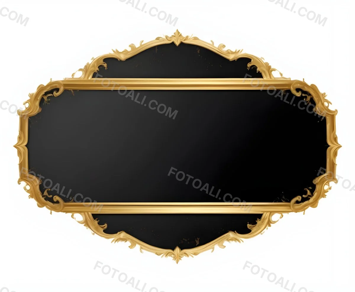 3d Model A Black And Gold Ornate Frame With Ornate Corners A Classic Design And A Black Background Figure Octane Render Volumetric Highly Detailed Videogame Aesthetic 12 F9e0