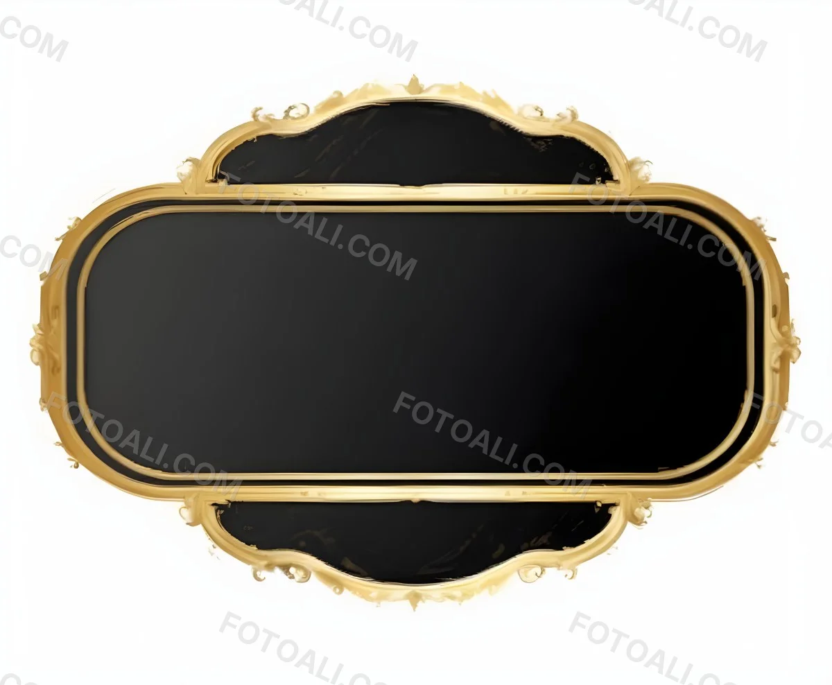 3d Model A Black And Gold Ornate Frame With Ornate Corners A Classic Design And A Black Background Figure Octane Render Volumetric Highly Detailed Videogame Aesthetic 14 A5db