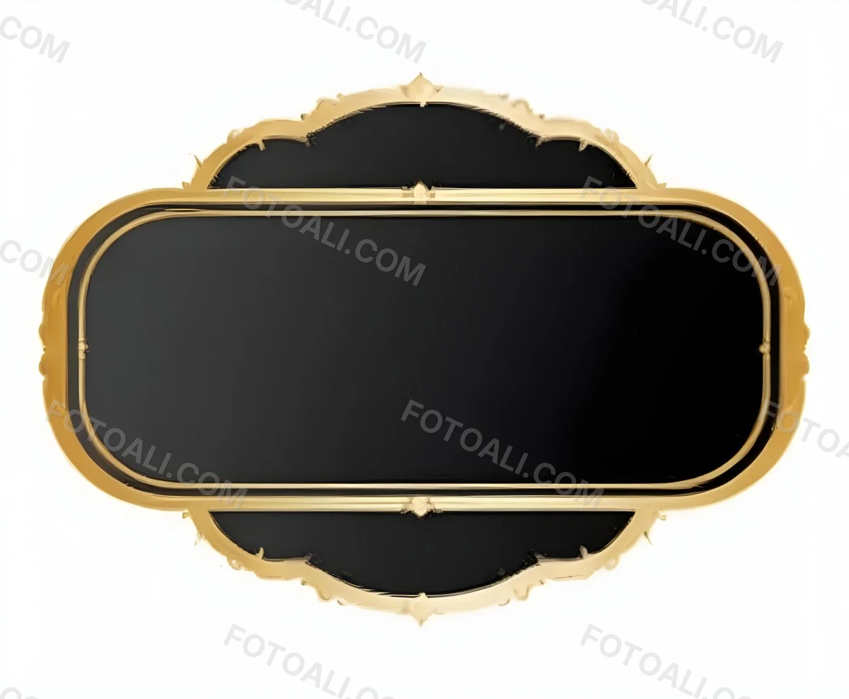 3d Model A Black And Gold Ornate Frame With Ornate Corners A Classic Design And A Black Background Figure Octane Render Volumetric Highly Detailed Videogame Aesthetic 2 980d