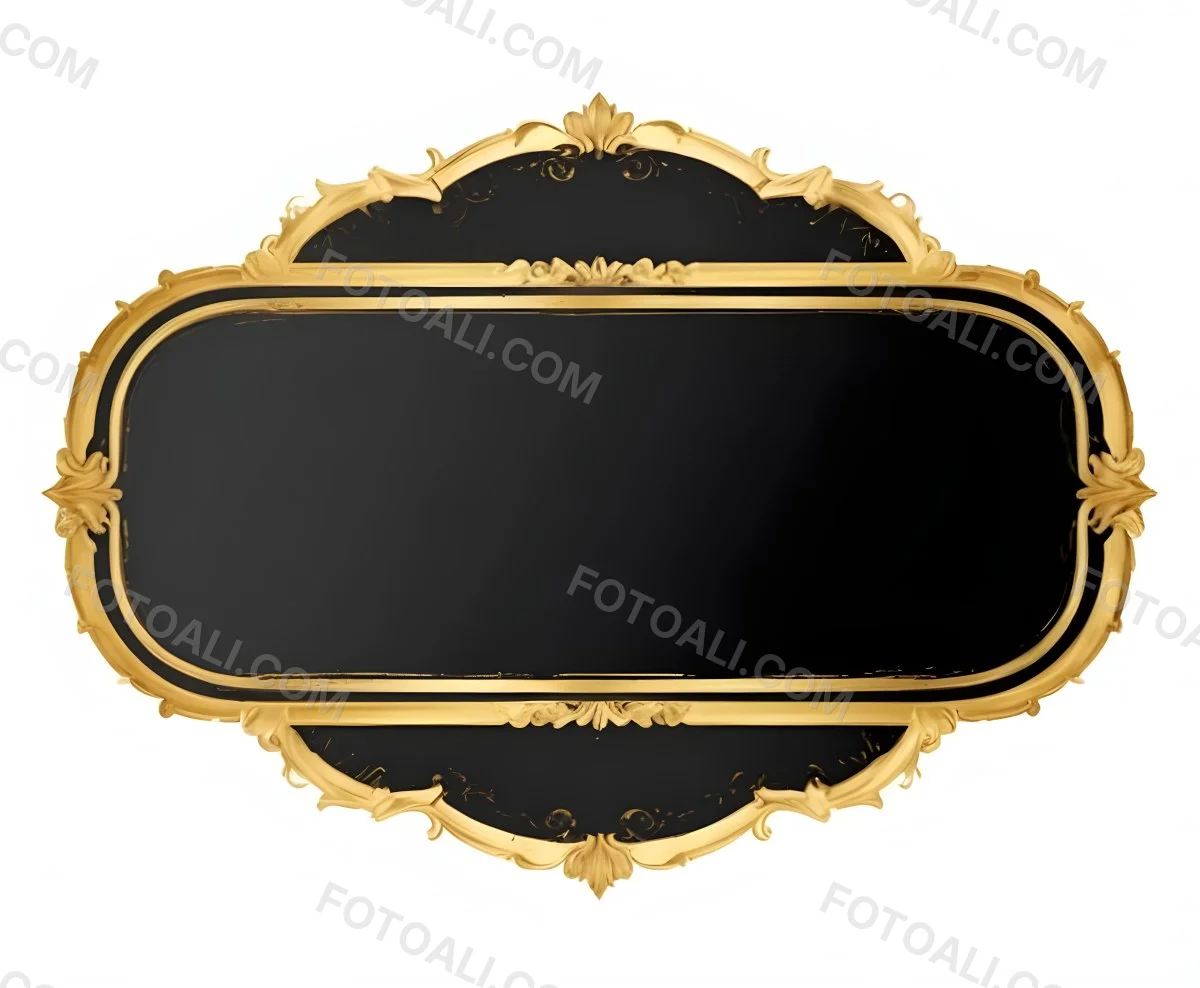 3d Model A Black And Gold Ornate Frame With Ornate Corners A Classic Design And A Black Background Figure Octane Render Volumetric Highly Detailed Videogame Aesthetic 20 1d26