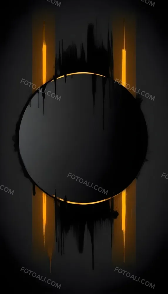 3d Model A Black Circle With A Black Outline In The Center Of A Black Background With Two Vertical Black Lines Figure Octane Render Volumetric Highly Detailed Videogame Aesthetic 18 Cff3