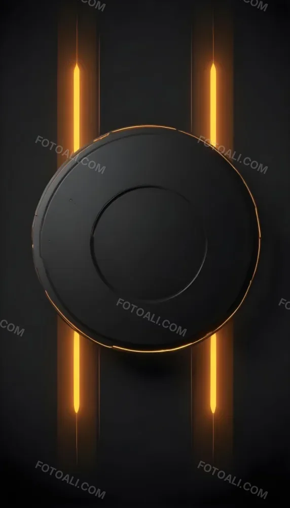 3d Model A Black Circle With A Black Outline In The Center Of A Black Background With Two Vertical Black Lines Figure Octane Render Volumetric Highly Detailed Videogame Aesthetic 21 9def