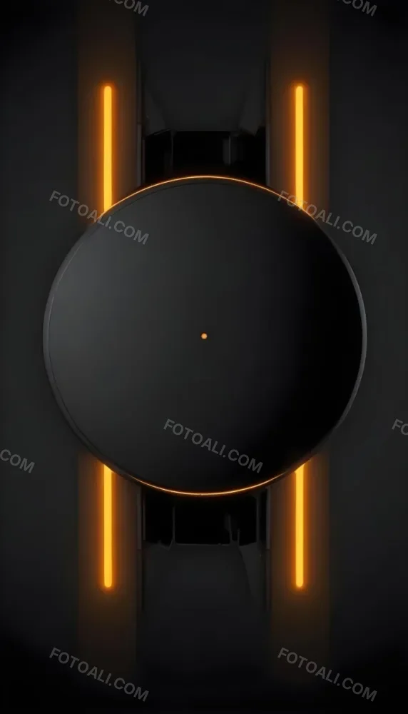 3d Model A Black Circle With A Black Outline In The Center Of A Black Background With Two Vertical Black Lines Figure Octane Render Volumetric Highly Detailed Videogame Aesthetic 34 4593