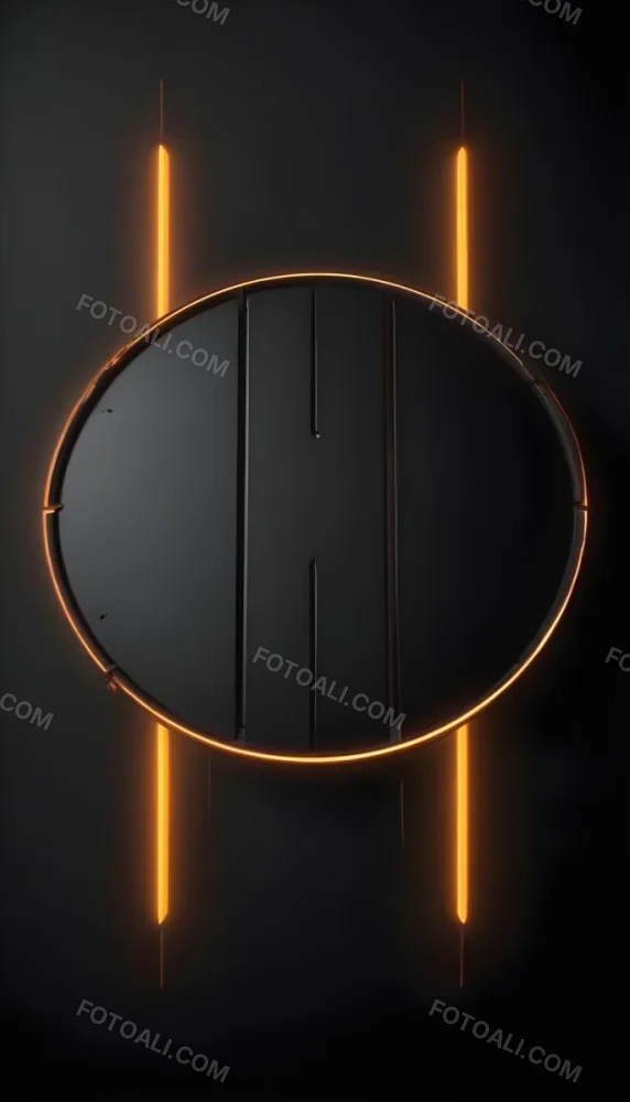 3d Model A Black Circle With A Black Outline In The Center Of A Black Background With Two Vertical Black Lines Figure Octane Render Volumetric Highly Detailed Videogame Aesthetic 5 Ee4a