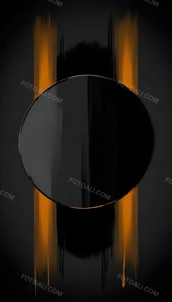 3d Model A Black Circle With A Black Outline In The Center Of A Black Background With Two Vertical Black Lines Figure Octane Render Volumetric Highly Detailed Videogame Aesthetic 6 8aac
