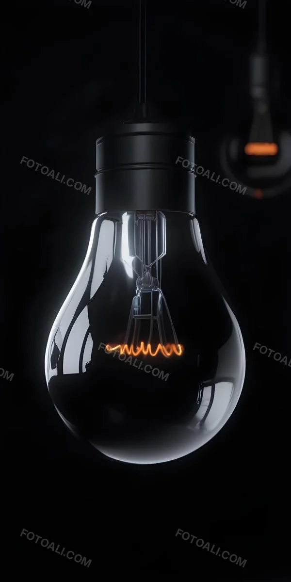 3d Model A Black Light Bulb With A Visible Filament Casting A Warm Glow In A Dark Room Figure Octane Render Volumetric Highly Detailed Videogame Aesthetic 13 5d87