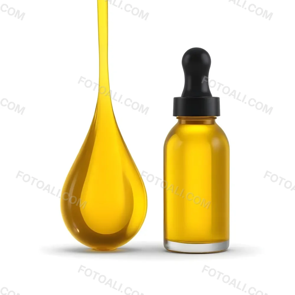 3d Model A Bottle Of Oil With A Dropper And A Drop Of Oil On A White Background Figure Octane Render Volumetric Highly Detailed Videogame Aesthetic 14 4cee