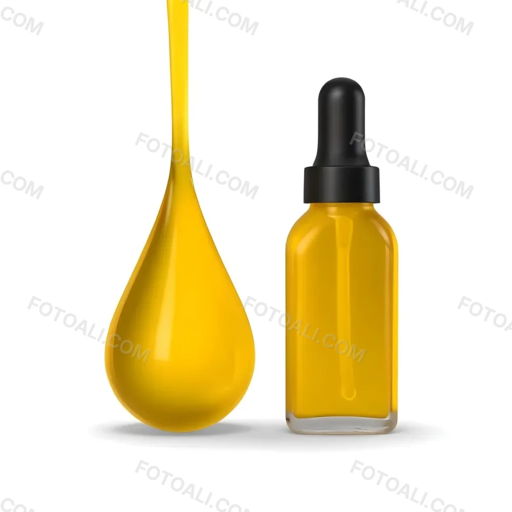 3d Model A Bottle Of Oil With A Dropper And A Drop Of Oil On A White Background Figure Octane Render Volumetric Highly Detailed Videogame Aesthetic 3 43b4