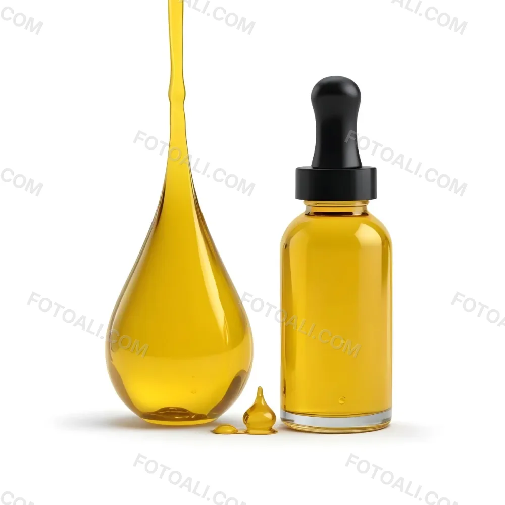 3d Model A Bottle Of Oil With A Dropper And A Drop Of Oil On A White Background Figure Octane Render Volumetric Highly Detailed Videogame Aesthetic 4 A066