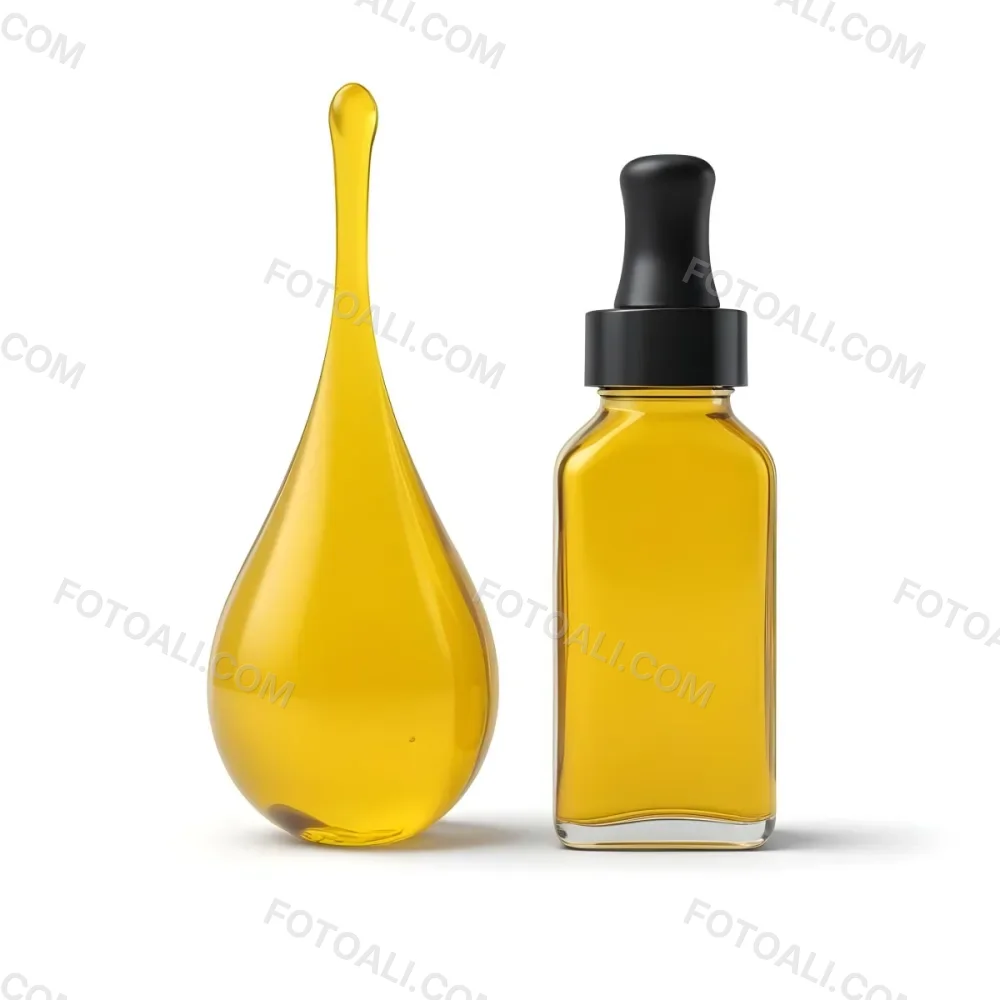 3d Model A Bottle Of Oil With A Dropper And A Drop Of Oil On A White Background Figure Octane Render Volumetric Highly Detailed Videogame Aesthetic 6 Ec4a