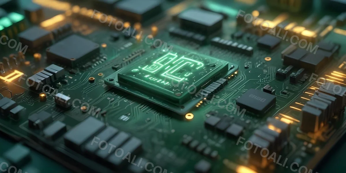 3d Model A Close Up Of A Green Computer Chip With The Word Bicism Written On It Circuit Board With Glowing Elements Bokeh Lights In The Background Figure Octane Render Volumetric Highly Detailed Videogame Aesthet 18 6be1