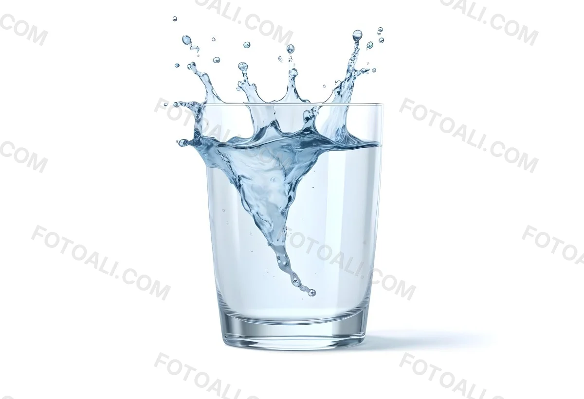 3d Model A Glass Filled With Water A Splash Of Water Is Visible The Background Is Plain White The Glass Is Made Of Clear Glass Figure Octane Render Volumetric Highly Detailed Videogame Aesthetic 38 Cca1