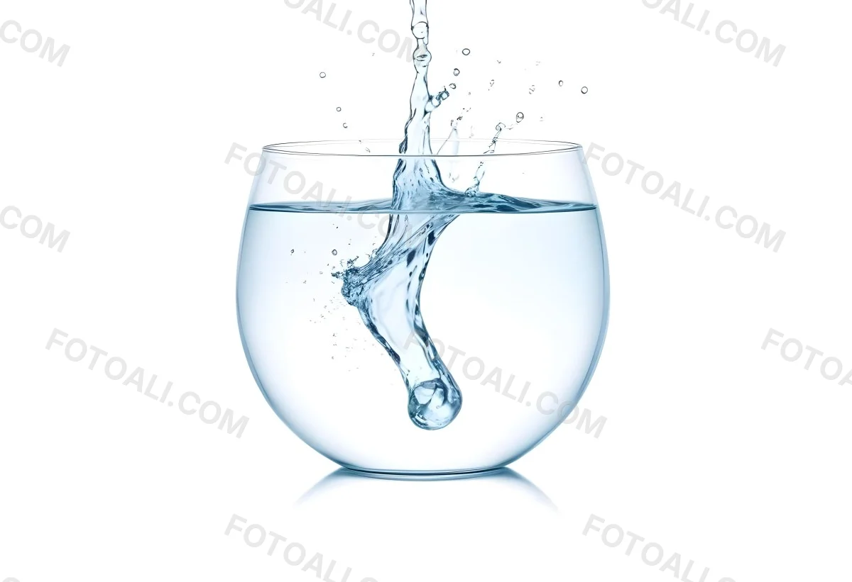 3d Model A Glass Filled With Water A Splash Of Water Is Visible The Background Is Plain White The Glass Is Made Of Clear Glass Figure Octane Render Volumetric Highly Detailed Videogame Aesthetic 71 74ba