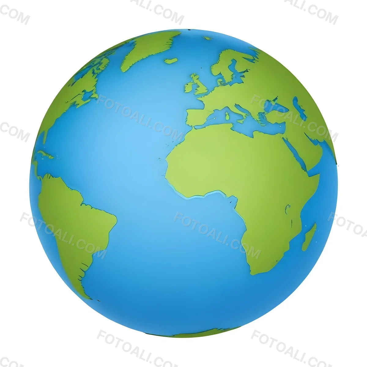 3d Model A Globe With Green Continents And Green Oceans Showing Africa Europe And South America With A White Background And Soft Shadows Figure Octane Render Volumetric Highly Detailed Videogame Aesthetic 18 Da52