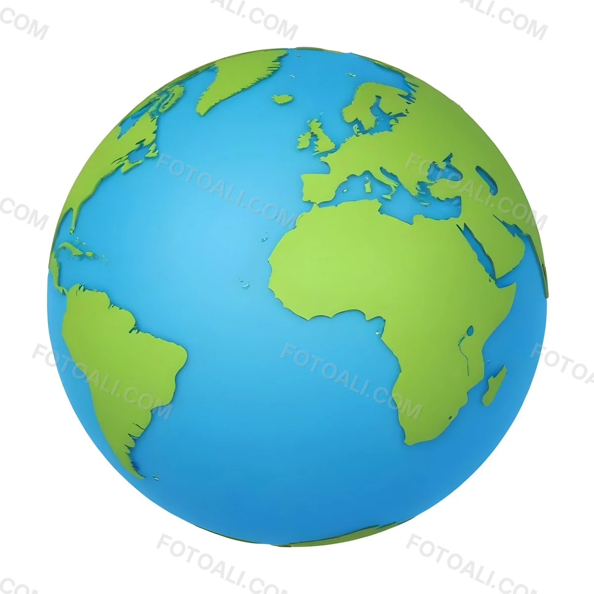 3d Model A Globe With Green Continents And Green Oceans Showing Africa Europe And South America With A White Background And Soft Shadows Figure Octane Render Volumetric Highly Detailed Videogame Aesthetic 33 Bb80