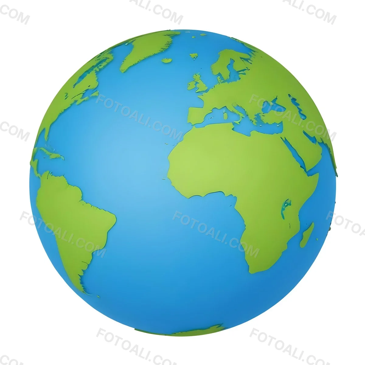 3d Model A Globe With Green Continents And Green Oceans Showing Africa Europe And South America With A White Background And Soft Shadows Figure Octane Render Volumetric Highly Detailed Videogame Aesthetic 38 Cfae