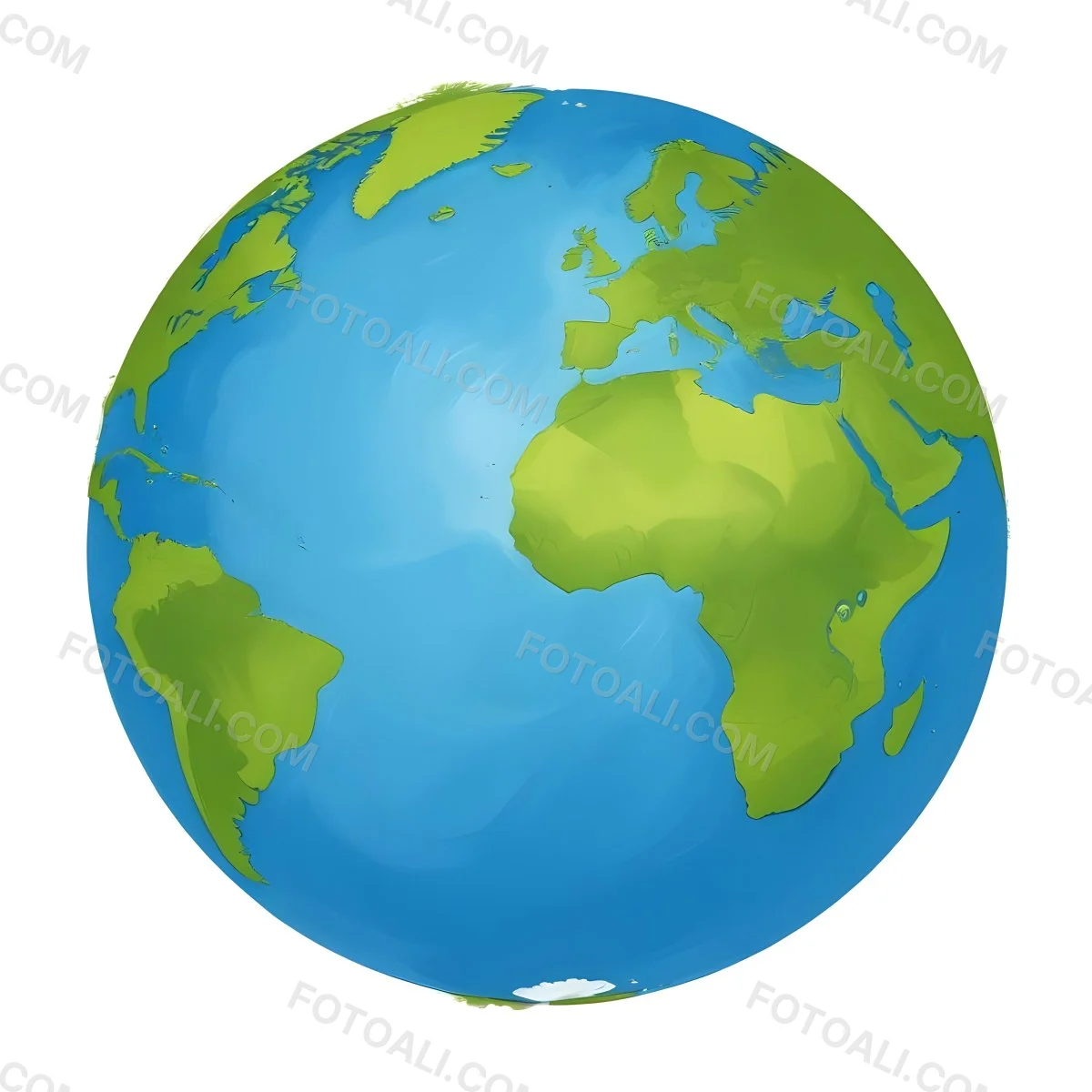 3d Model A Globe With Green Continents And Green Oceans Showing Africa Europe And South America With A White Background And Soft Shadows Figure Octane Render Volumetric Highly Detailed Videogame Aesthetic 7 7864
