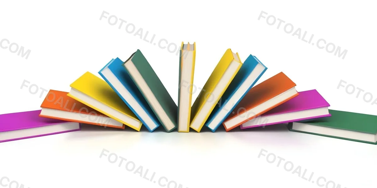 3d Model A Group Of Colorful Books On A White Background Figure Octane Render Volumetric Highly Detailed Videogame Aesthetic 11 D4ed