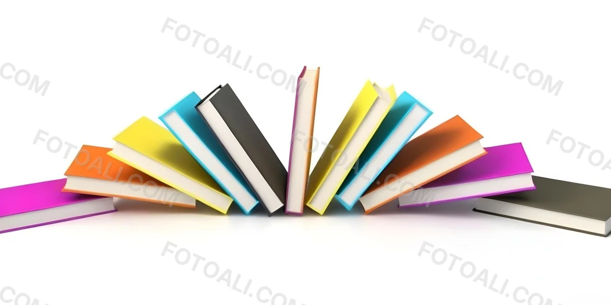 3d Model A Group Of Colorful Books On A White Background Figure Octane Render Volumetric Highly Detailed Videogame Aesthetic 17 2e5a