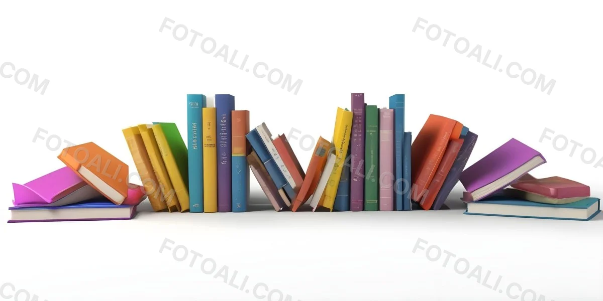3d Model A Group Of Colorful Books On A White Background Figure Octane Render Volumetric Highly Detailed Videogame Aesthetic 2 4b02