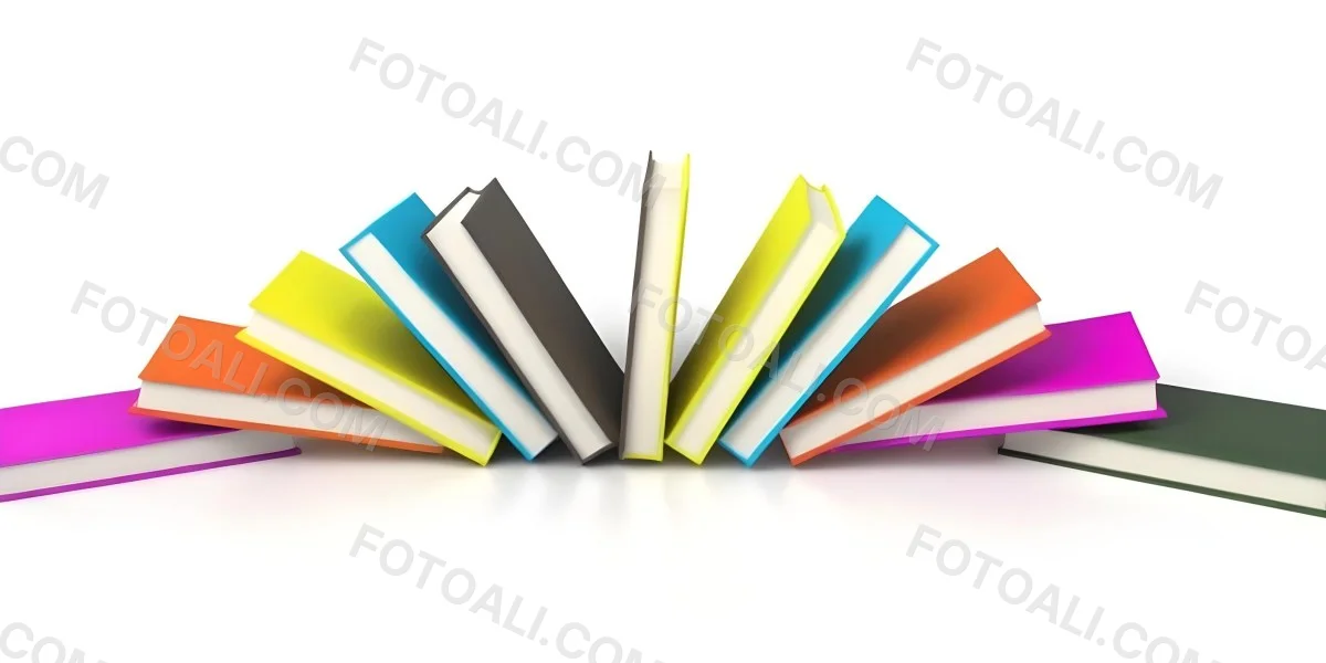 3d Model A Group Of Colorful Books On A White Background Figure Octane Render Volumetric Highly Detailed Videogame Aesthetic 20 1a5f