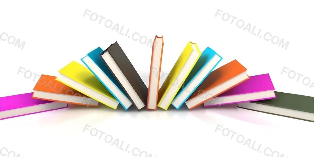 3d Model A Group Of Colorful Books On A White Background Figure Octane Render Volumetric Highly Detailed Videogame Aesthetic 21 Ea84