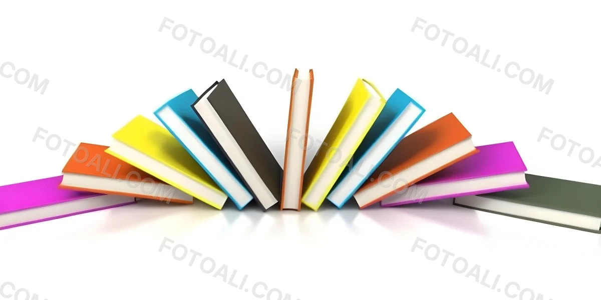 3d Model A Group Of Colorful Books On A White Background Figure Octane Render Volumetric Highly Detailed Videogame Aesthetic 23 5fe8