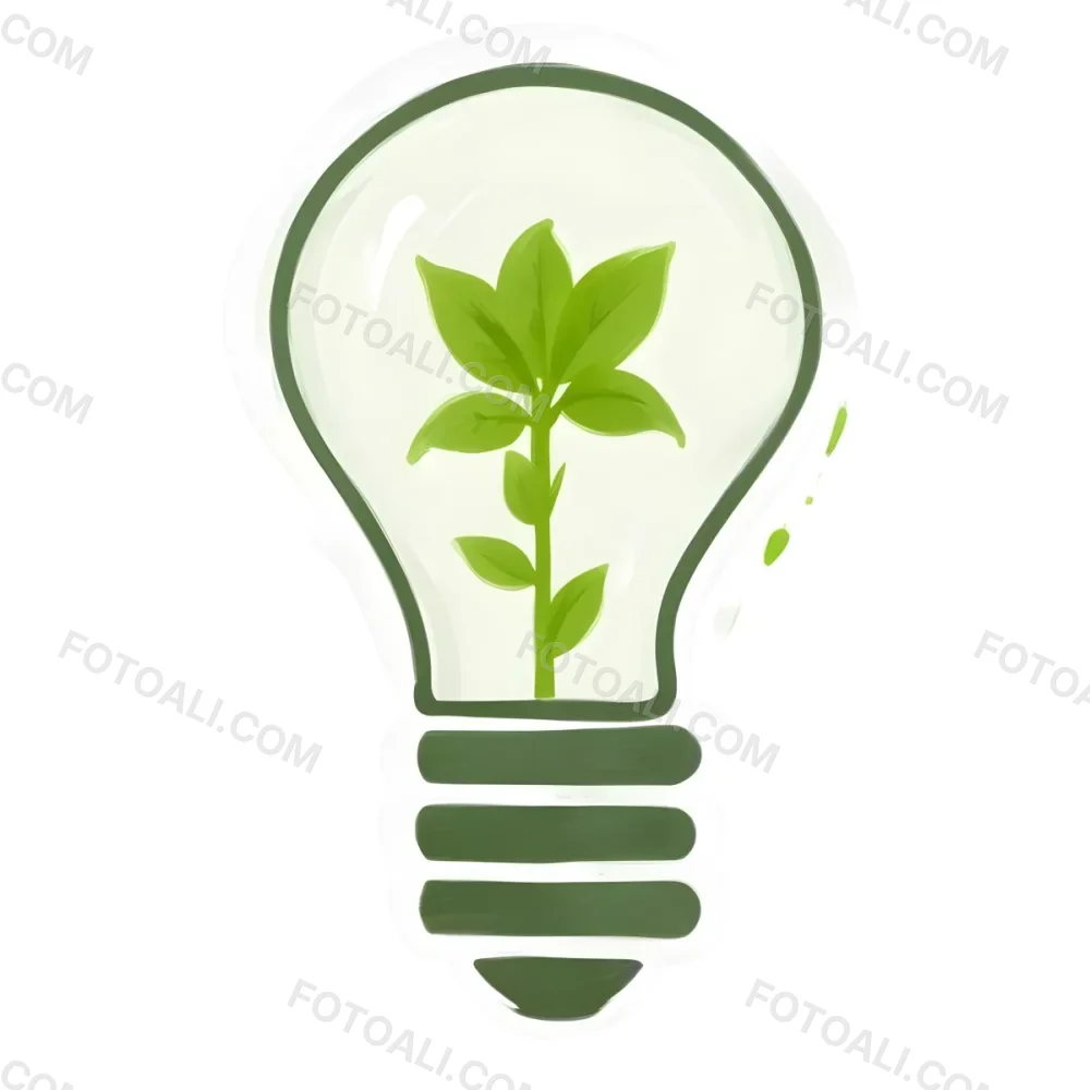3d Model A Light Bulb With A Green Plant Inside The Bulb Is White And The Plant Is Green The Background Is White Figure Octane Render Volumetric Highly Detailed Videogame Aesthetic 23 11c5