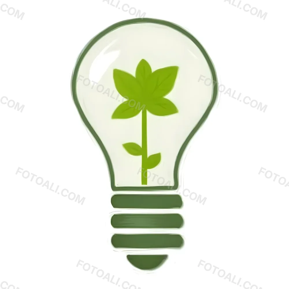 3d Model A Light Bulb With A Green Plant Inside The Bulb Is White And The Plant Is Green The Background Is White Figure Octane Render Volumetric Highly Detailed Videogame Aesthetic 5 A20a