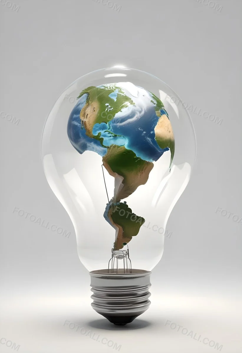 3d Model A Light Bulb With The Earth Inside The Bulb Is On A White Background The Earth Is Visible Through The Glass Figure Octane Render Volumetric Highly Detailed Videogame Aesthetic 12 0748
