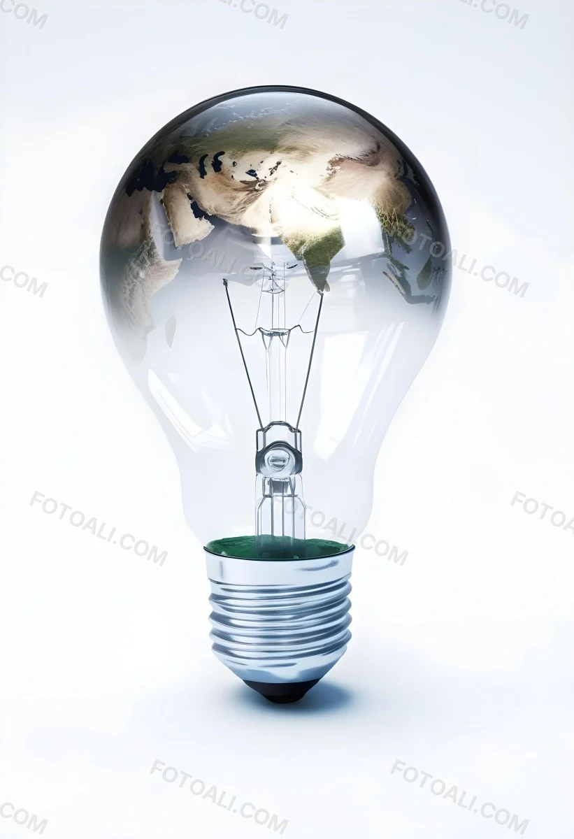 3d Model A Light Bulb With The Earth Inside The Bulb Is On A White Background The Earth Is Visible Through The Glass Figure Octane Render Volumetric Highly Detailed Videogame Aesthetic 20 7912