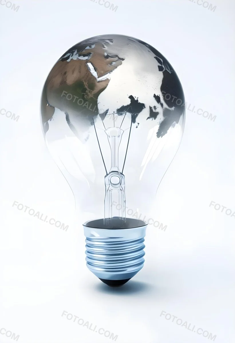 3d Model A Light Bulb With The Earth Inside The Bulb Is On A White Background The Earth Is Visible Through The Glass Figure Octane Render Volumetric Highly Detailed Videogame Aesthetic 7 6244