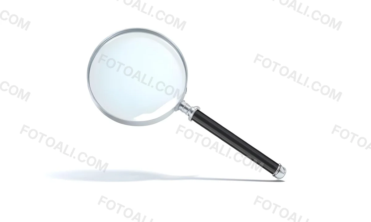 3d Model A Magnifying Glass With A Black Handle And A Silver Frame Casting A Shadow On A Black Background Figure Octane Render Volumetric Highly Detailed Videogame Aesthetic 13 B685