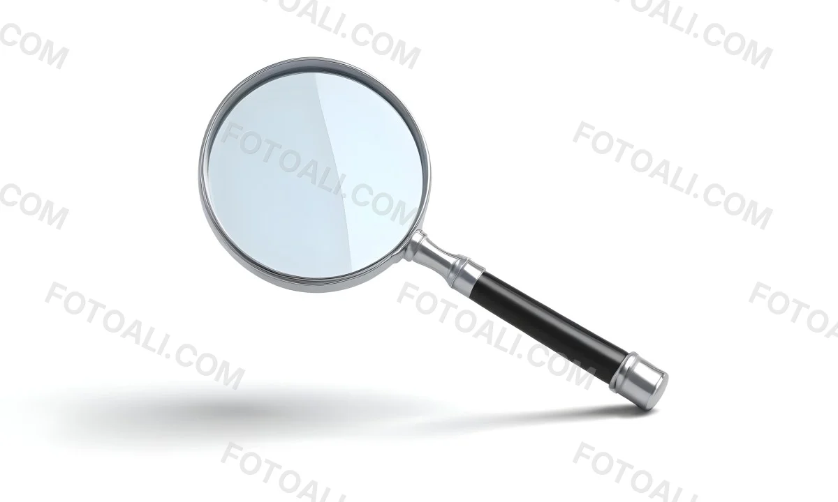 3d Model A Magnifying Glass With A Black Handle And A Silver Frame Casting A Shadow On A Black Background Figure Octane Render Volumetric Highly Detailed Videogame Aesthetic 7 D573