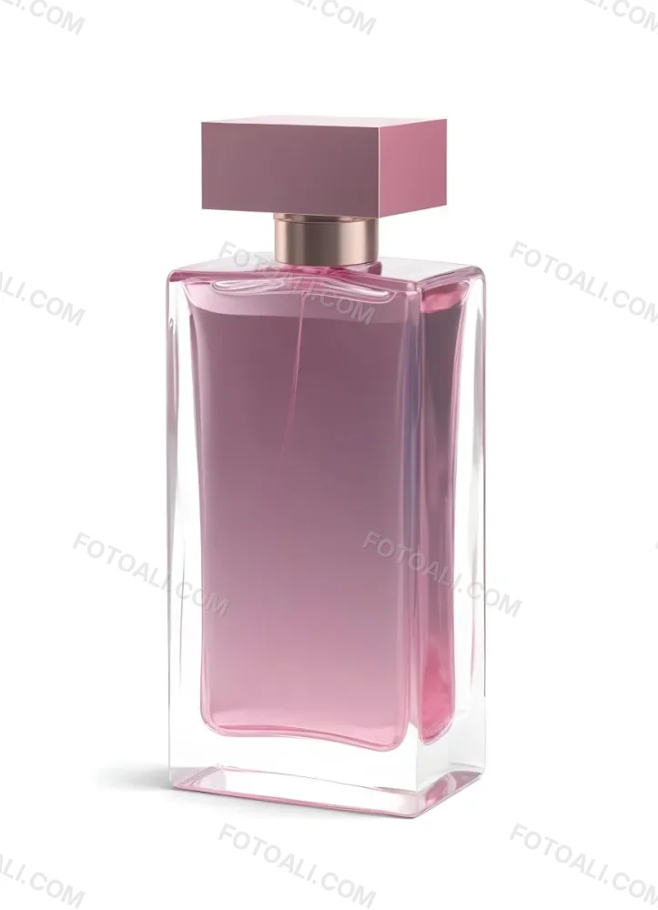3d Model A Perfume Bottle With A Rectangular Shape And A Pink Liquid Inside On A White Background Figure Octane Render Volumetric Highly Detailed Videogame Aesthetic 30 29ab