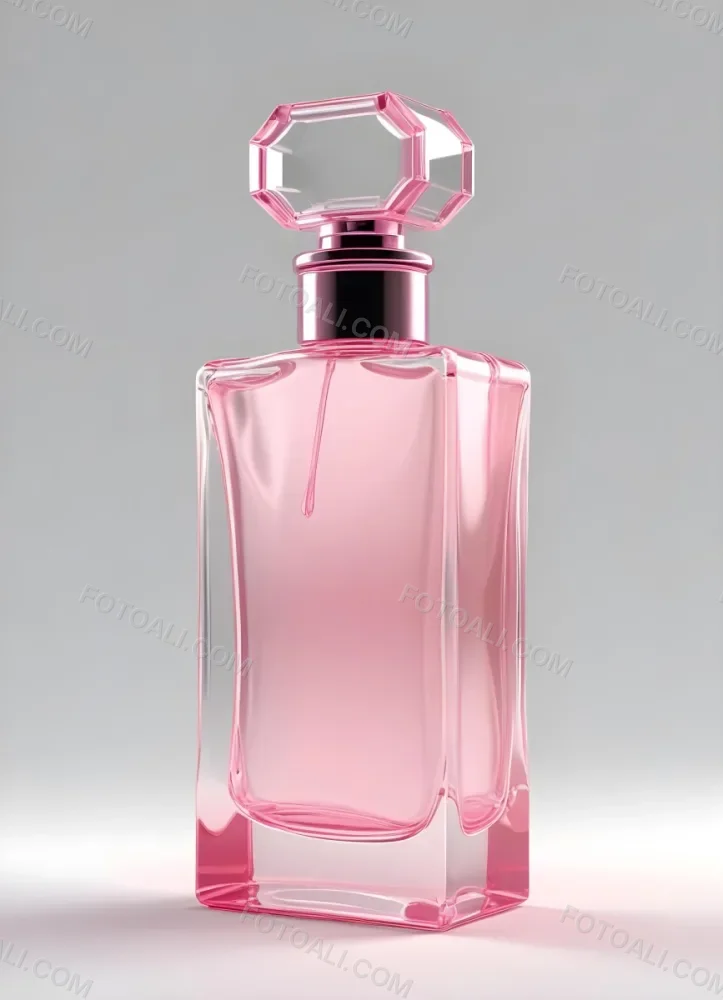 3d Model A Perfume Bottle With A Rectangular Shape And A Pink Liquid Inside On A White Background Figure Octane Render Volumetric Highly Detailed Videogame Aesthetic 47 3879
