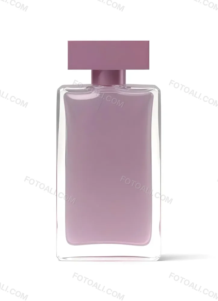 3d Model A Perfume Bottle With A Rectangular Shape And A Pink Liquid Inside On A White Background Figure Octane Render Volumetric Highly Detailed Videogame Aesthetic 48 8864