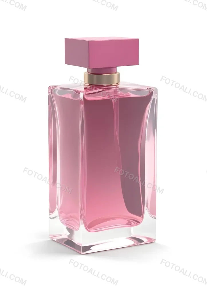 3d Model A Perfume Bottle With A Rectangular Shape And A Pink Liquid Inside On A White Background Figure Octane Render Volumetric Highly Detailed Videogame Aesthetic 6 53cf