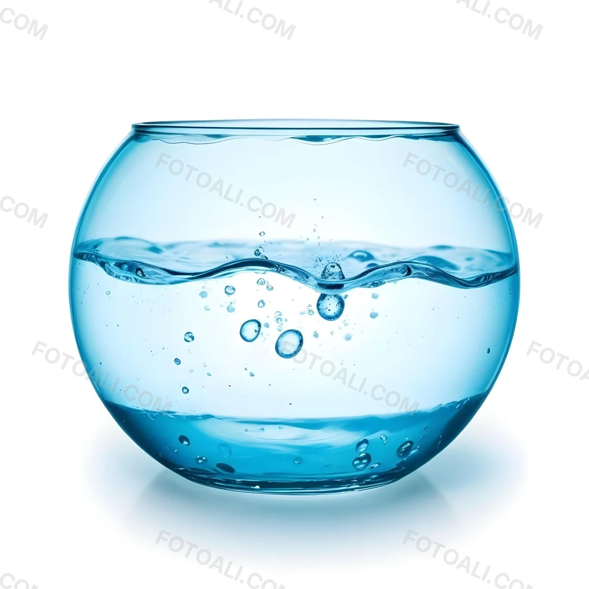 3d Model A Round Glass Fishbowl Filled With Water The Water Is Rippling And Has Bubbles Isolated On A White Background Figure Octane Render Volumetric Highly Detailed Videogame Aesthetic 6 D3b7