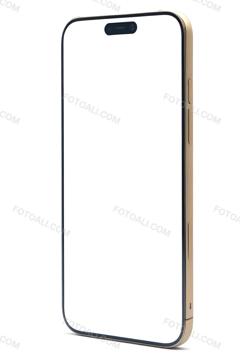 3d Model A Smartphone With A Blank White Screen The Phone Has A Gold Frame Isolated On A White Background Figure Octane Render Volumetric Highly Detailed Videogame Aesthetic 13 F2c8