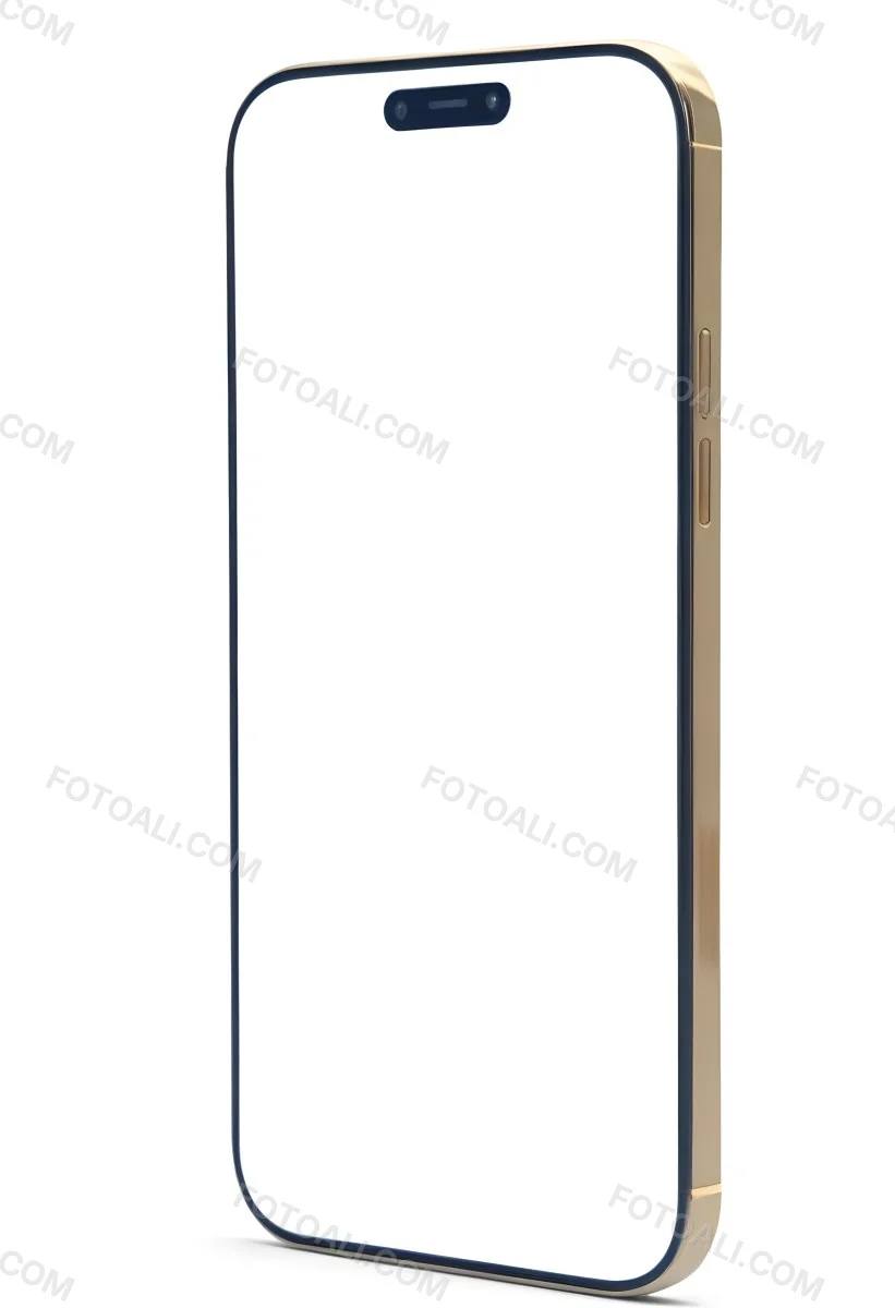 3d Model A Smartphone With A Blank White Screen The Phone Has A Gold Frame Isolated On A White Background Figure Octane Render Volumetric Highly Detailed Videogame Aesthetic 5 10f2