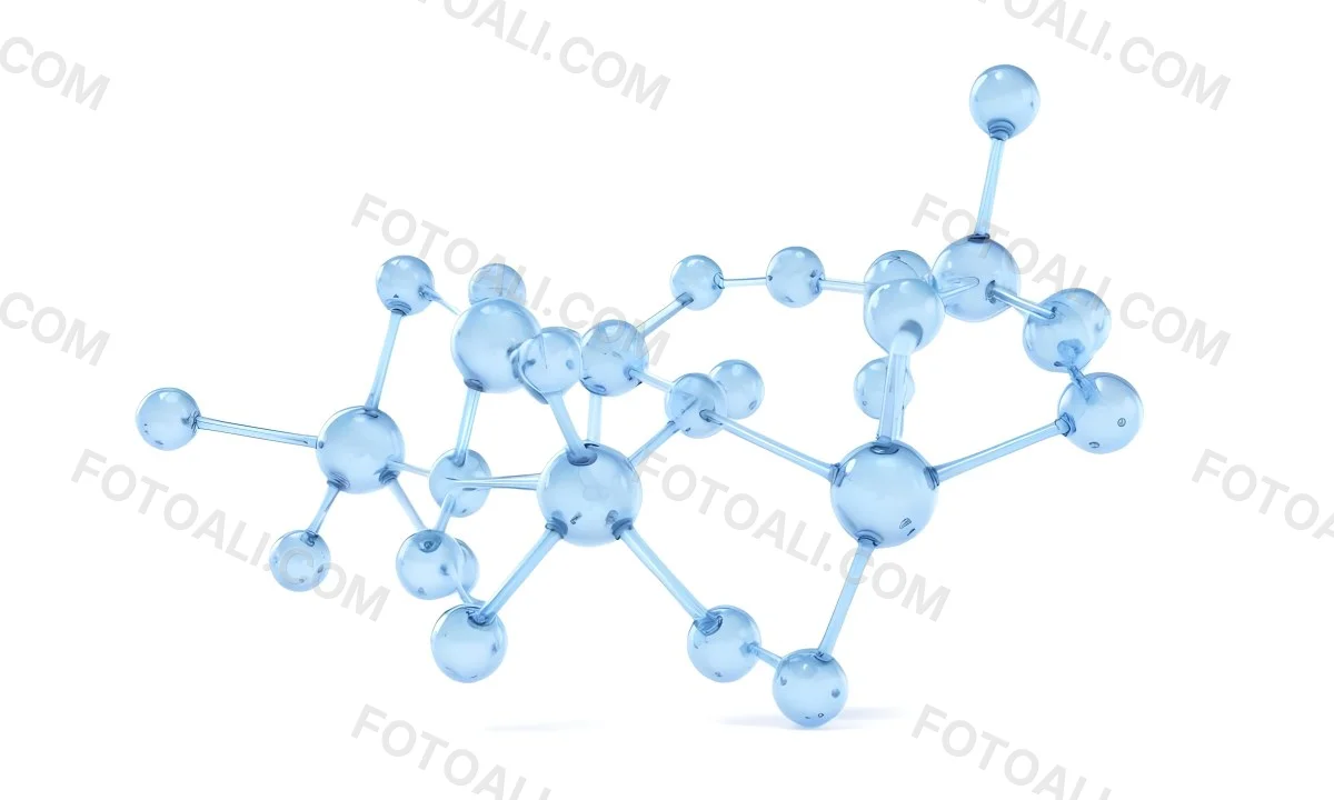 3d Model A Transparent Molecule Structure With Blue Spheres Connected By Thin Rods Science Concept Clean And Minimalist Design Isolated On A White Background Figure Octane Render Volumetric Highly Detailed Videog 18 7b32