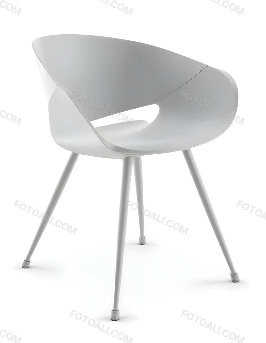 3d Model A White Plastic Chair With Three Plastic Legs The Chair Has A Curved Back And Armrests In A White Background Figure Octane Render Volumetric Highly Detailed Videogame Aesthetic 12 2b8a