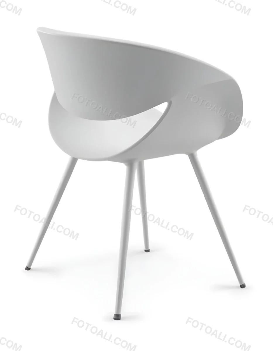 3d Model A White Plastic Chair With Three Plastic Legs The Chair Has A Curved Back And Armrests In A White Background Figure Octane Render Volumetric Highly Detailed Videogame Aesthetic 18 33f5