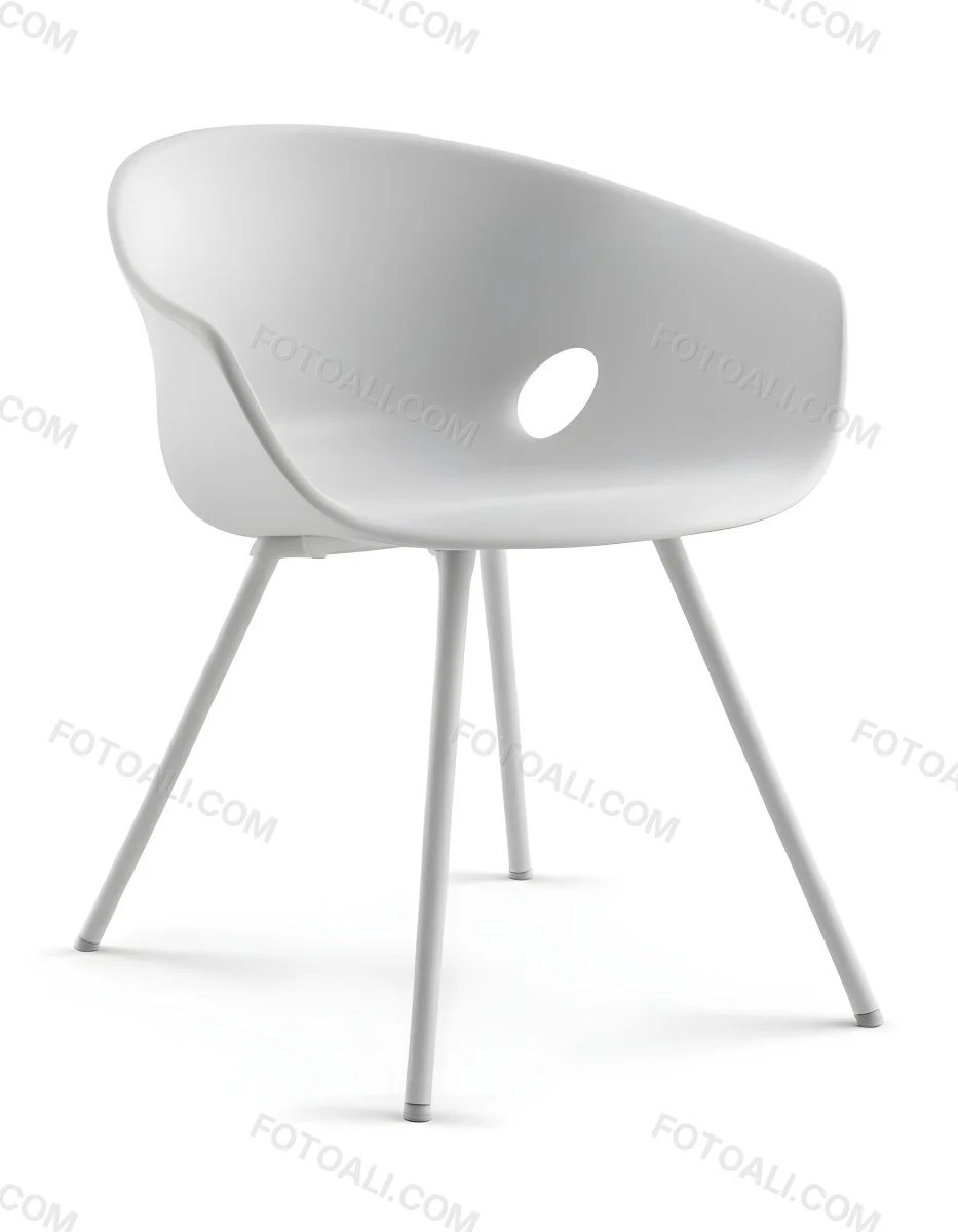 3d Model A White Plastic Chair With Three Plastic Legs The Chair Has A Curved Back And Armrests In A White Background Figure Octane Render Volumetric Highly Detailed Videogame Aesthetic 7 9dbe