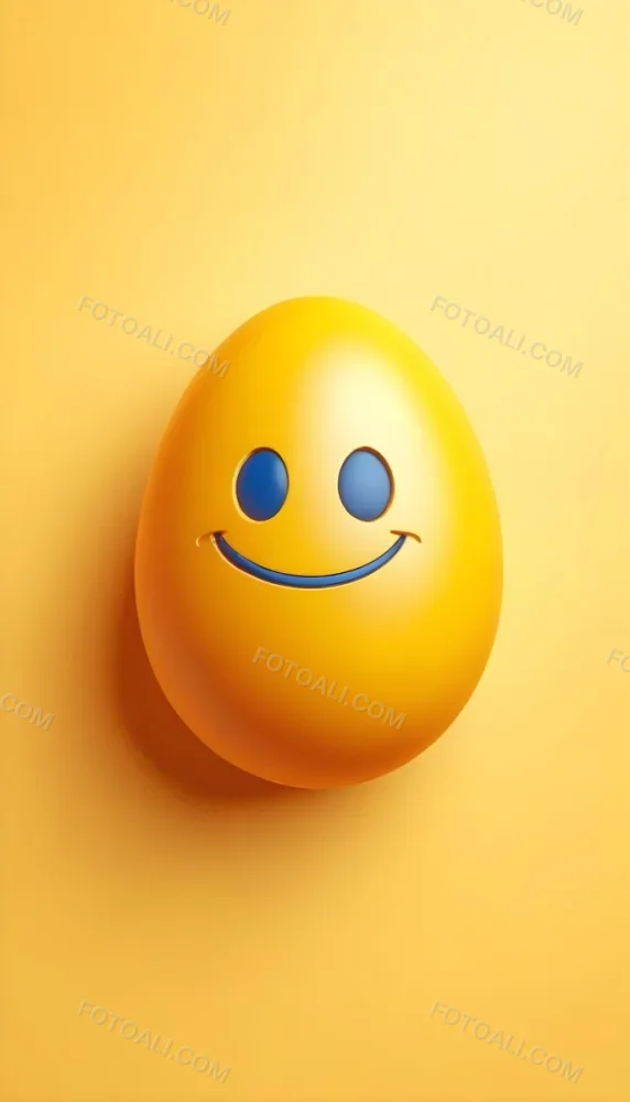 3d Model A Yellow Egg With A Smiling Face And Yellow Eyes On A Blue Background Figure Octane Render Volumetric Highly Detailed Videogame Aesthetic 13 93db